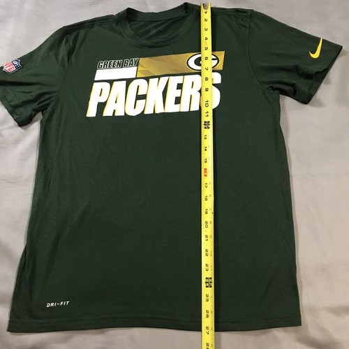 Camicia Packers adulto verde medio Nike Dri Fit manica corta verde baia grafica - Foto 4 di 10
