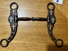 Western Snaffle bit 5  with Cooper Crosses