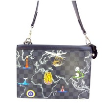 Louis Vuitton Damier Graphite Map Pochette Voyage MM Excellent Travel World Map