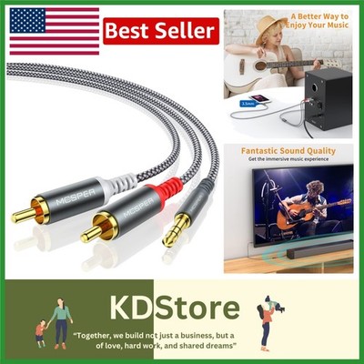 Superior 6.6ft 3.5mm to 2 RCA Stereo Audio Adapter - Bidirectional Transmission