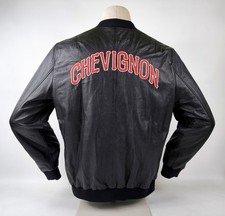 Chevignon Lederjacke schwarz Gr. XL schmal Modell Denis großes Rückenlogo