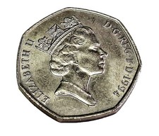 Moneda 50 Pence 1994 Gran Bretana Isabel ll Dia D Normandia Conmemorativa