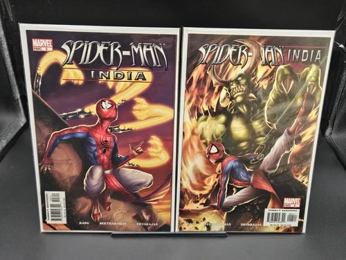 SPIDER-MAN INDIA #3-4 ,2005 MARVEL COMICS PAVITIR PRABHAKAR APP. Free Shipping
