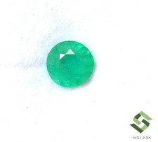 7 mm Certified Natural Emerald Round Cut 1.39 CTS Untreated Loose Gemstone