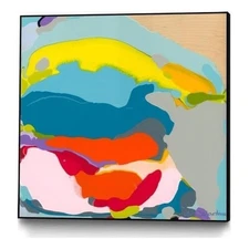 Giant Art Canvas  20x20 Free Falling Framed in Pink