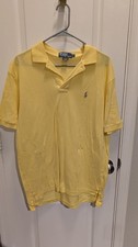 Polo by Ralph Lauren Polo Shirt Men's Large L Short Sleeve Yellow Cotton