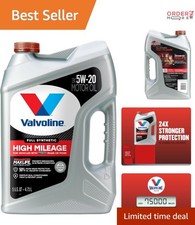 Full Synthetic High Mileage Motor Oil 5W-20 5 Quart MaxLife Technology 35.18 per gallon