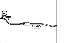 MTS Mittelschalldämpfer Schalldämpfer für Citroën ZX N2 01.54270