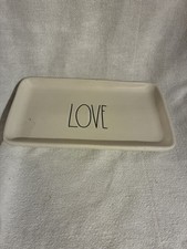Rae Dunn Ceramic Trinket Tray LOVE Rectangular 12 Long