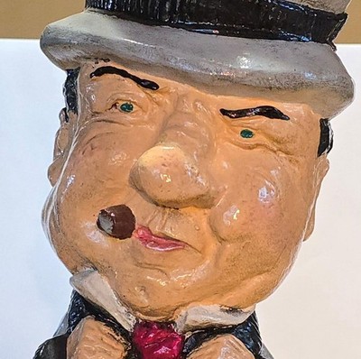 W.C. FIELDS W.C.F. ESCO TUN Style 4 lb. 13 oz. Large Old Chalkware Statue Figure