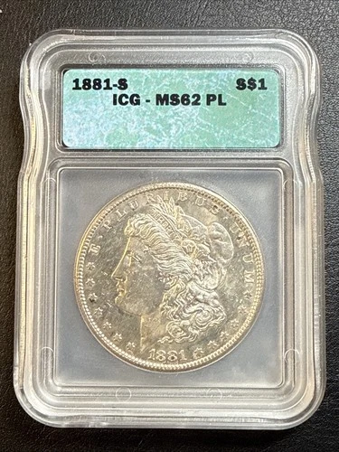 1881-S Morgan Silver Dollar $1 MS62 PL Proof Like ICG 7920