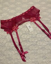 Wacoal Paris Hot Pink Garter Belt M Made in France
