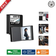 Elegant 2-Pack 5x7 Photo Album with Acid-Free Mounting Paper for Safe Display