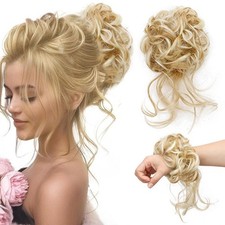 Fashion Women Hair Piece Chignon Messy Bun Ponytail Hair Curly Extensions