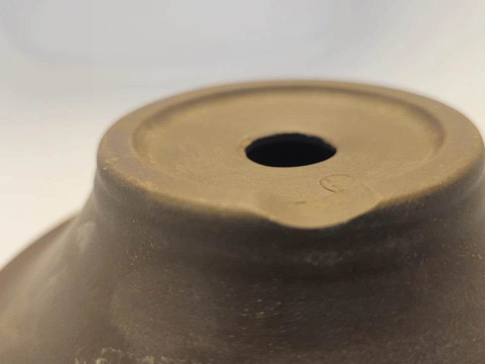 Olla Bonsai Japonesa Yamaaki Sin Esmaltar Redonda 6.625" Ancho 2" Alto Foto 4 de 4