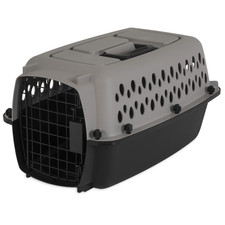 Pet Portable Kennel for Dogs, Hard-Sided Travel Carrier, Durable, Metal Door, Bl