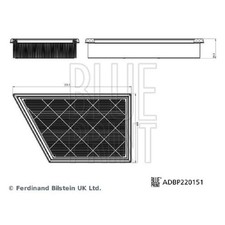 Blue Print Luftfilter 26497867 2HJ129620 MB3G9601BA 2562972