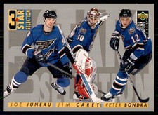 1996-97 Collector's Choice Jim Carey/Joe Juneau/Peter Bondra Washington Capitals