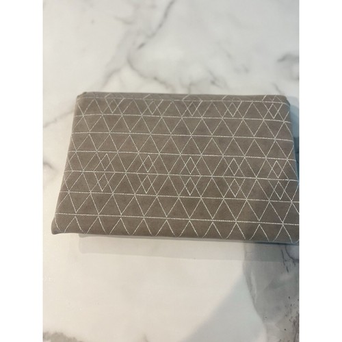 Stella and Dot Clutch Grey Silver Geometric Faux Suede Always by Side Handbag - Picture 2 of 5