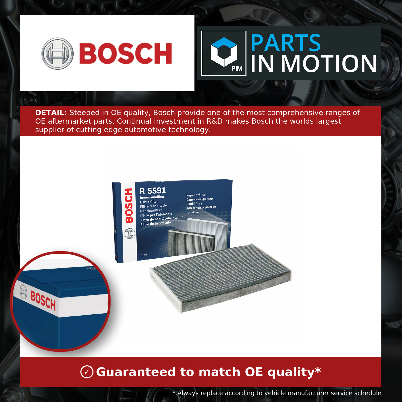 Cabin filter Activated Carbon Filter 1 987 435 591 BOSCH for OPEL CITROËN - Image 11