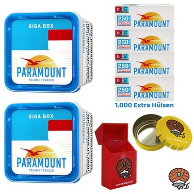 Paramount Blue Volumentabak Giga Box 2x 230g, Blue Extra Hülsen, Ascher +