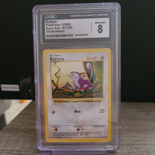 Rattata (Shadowless) graded CGC 8 for sale on eBay