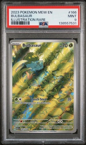 2023 Pokemon MEW EN 151 Bulbasaur Illustration Rare #166 PSA 9 MINT