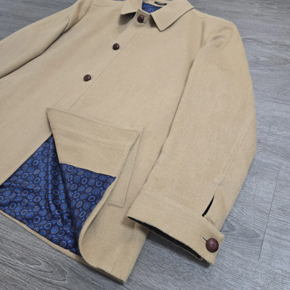 Abrigo Empire Luxury Clothing 100 % pelo camel longitud media 4 botones para hombre talla 50R Foto 2 de 4
