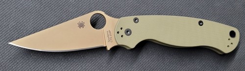 LNIB Spyderco Paramilitary 2 PM2 FDE 204P OD Green G10 C81GPODFDE2 REC Low BIN
