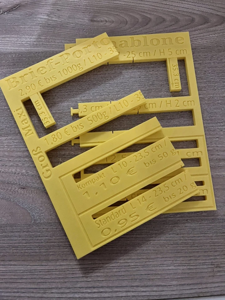 DHL Briefschablone Postschablone Portoschablone Messschablone Warensendung 2025 - Bild 2 von 2