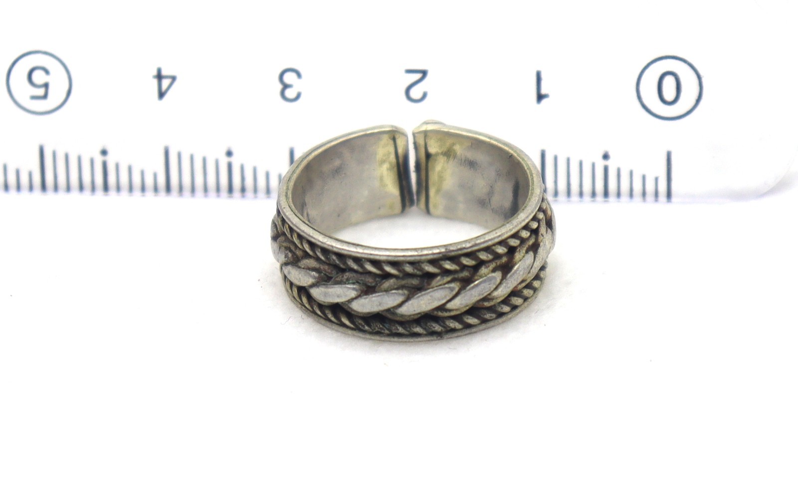925 Solid Sterling Silver Adjustable Band Ring fo… - image 8