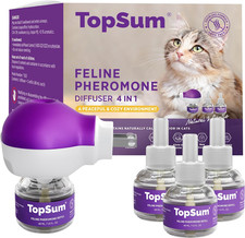 Cat Pheromones Calming Diffuser: 1 Diffuser  3 Refills Top Value Kit Cat Calmin