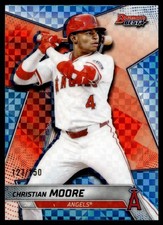 2025 Bowman's Best Blue XFRACTOR Christian Moore /150 Angels #TP-2 C25