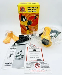 Vintage Looney Tunes Daffy Sèche-cheveux de canard Par Salton 1999 NEW En boîte