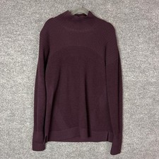 Lululemon Merino Wool Mock Neck Sweater Deep Plum Size 10