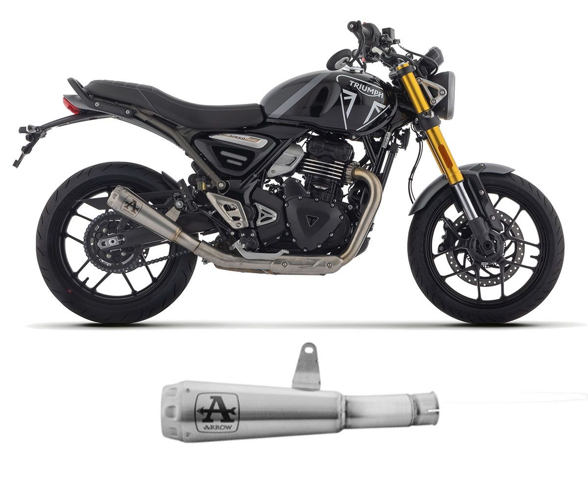 Exhaust Muffler Arrow Pro Race Nichrom Cap Steel Triumph Speed 400 2024.