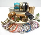 VINTAGE TO NOW FASHION/COSTUME JEWELRY BRACELET LOT, ASSORTED TYPES & MATERIALS