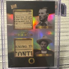 2025 Pieces of the Past Villains Edition JESSE JAMES JOHN HARDIN Dual Relic