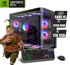 ARGB Desktop PC i7, 32GB RAM, 1TB SSD, Windows 11, WiFi 6, DVD-RW, RTX5060 Ti