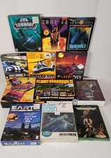 Vintage Lot of 12 Computer Games CD Rom Floppy Disk Subwar Earth 2150 OUTPOST