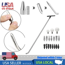 19 Pcs Paintless Dent Removal Tools – Car Repair Kits Auto Body Puller Rods