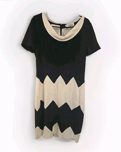 VALENTINO MISS V ABITO VINTAGE NERO BIANCO Tg 8 42