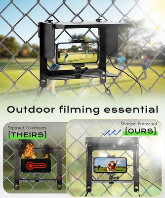 Cell Phone Fence Mount Shade Game Changer - All-In-One Mounting Kit for Iphone