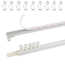 Montaje en techo o pared adhesivo para riel de cortina TYRON (128"/10,7 PIES), tr...