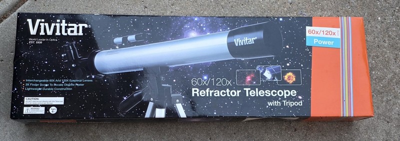 Vivitar TEL50600 60X/120X Telescope Refractor w Tripod Black VIVTEL50600-NOC-STK