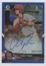 2018 Bowman Chrome Prospect HTA Blue Mojo Refractor 33/150 Chase Pinder Auto 2r7
