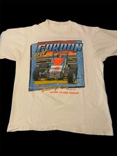 Rare 1991 Jeff Gordon 4 Sliver Crown Series Champion Racing White Shirt Large