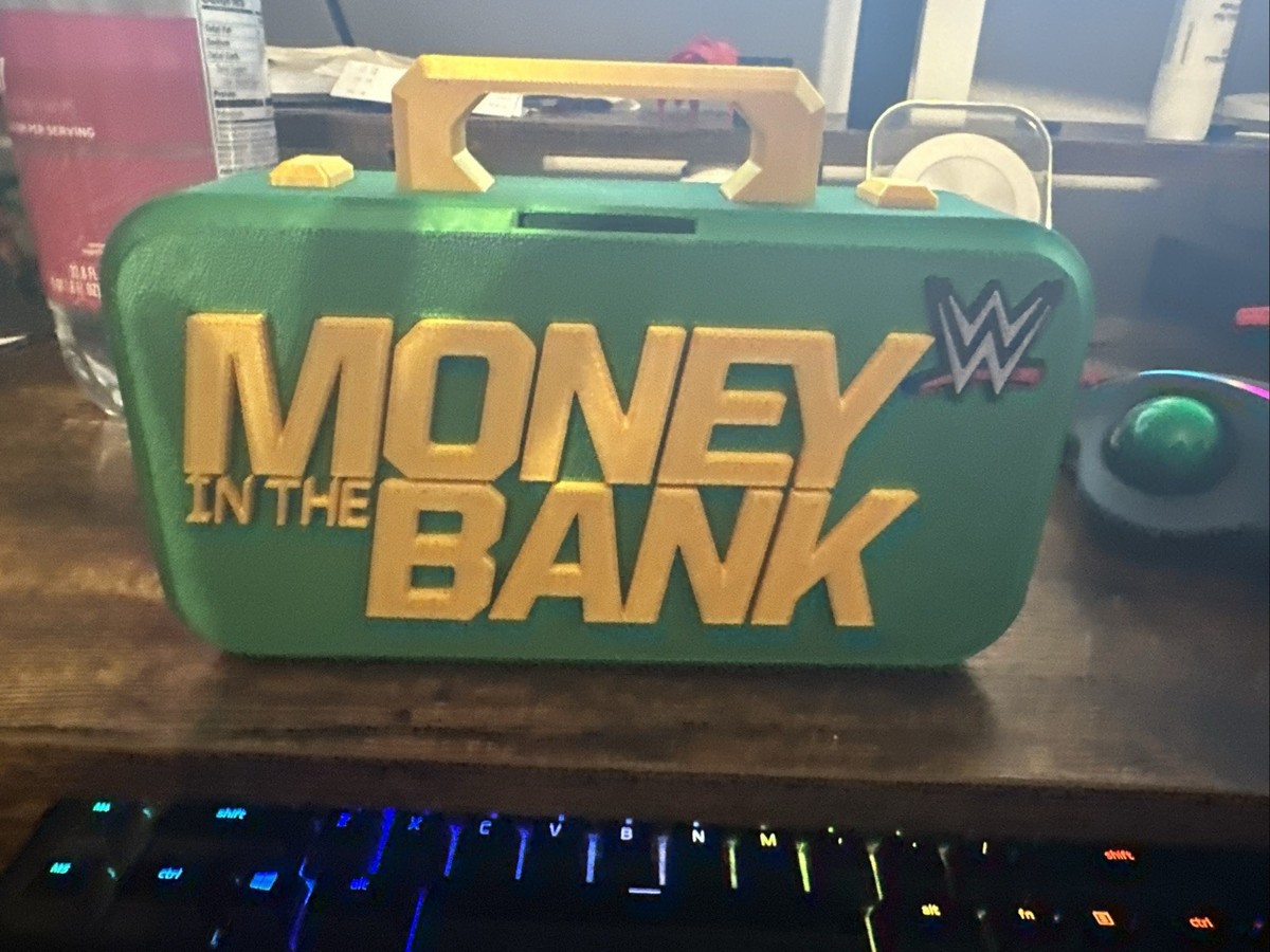 WWE Money In The Bank Briefcase Coin Bank, Piggy Bank READ