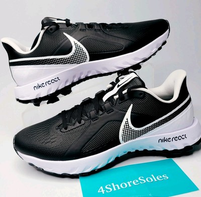 NEW Nike Men's SIZE 8 React Infinity Pro Golf Shoes Black White CT6620 003