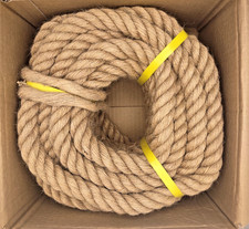 Natural Jute Hemp Rope 1 inch X 50 Feet Heavy Duty Manila